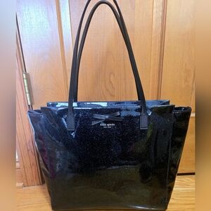 Kate Spade New York Oceano Blue Glitter Mavis Steet Taden Large Tote